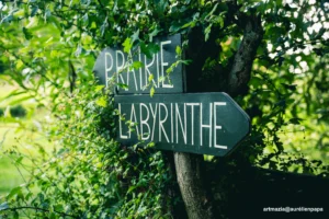 Panneaux "Prairie" et "labyrinthe"